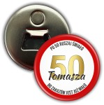 Magnes z otwieraczem na 50 urodziny - 56mm