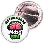 Matura - śmieszna przypinka 37mm - Mózg ON