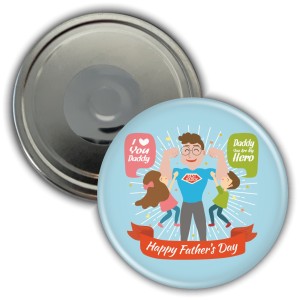 Magnes 56mm - „Happy Father’s Day” – dla taty - 23 czerwca