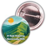 Bieszczady - przypinka rajdowa 37mm