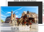 Kraków  - Dorożka na Rynku Głównym  - magnes pamiątkowy 78x53mm 