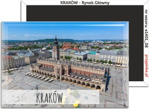 Kraków - Rynek Główny - magnes pamątkowy 78x53mm