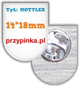 Pins 3d herb 14x18mm zapięcie motylek