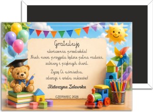 g10163 Magnes na zakończenie przedszkola - od wychowawcy - magnes 78x53mm.jpg