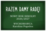 Razem Damy Radę - magnes prostokątny na rozpoczęcie roku szkolnego