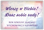 Motywacja nauczyciela - magnes prostokątny na rozpoczęcie roku szkolnego 
