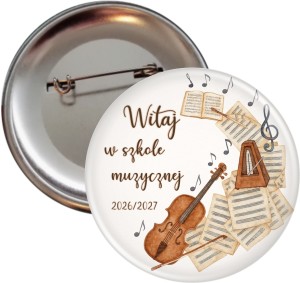 Nowy rok w szkole muzycznej - przypinka 56mm