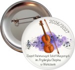Muzyczne powitanie roku  - przypinka 56mm - szkoła muzyczna
