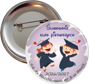 Ślubowanie klas pierwszych - przypinka 56mm