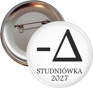 -delta - Przypinka na Studniówkę - 56mm-SZYBKA WYSYŁKA