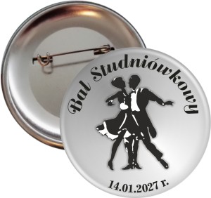Towarzyski klasyk - Przypinka na Studniówkę - 56mm