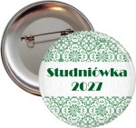 Stylish  collection - Green - Przypinka na Studniówkę - 56mm - SZYBKA WYSYŁKA