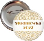 Stylish  collection - Gold - Przypinka na Studniówkę - 56mm- SZYBKA WYSYŁKA