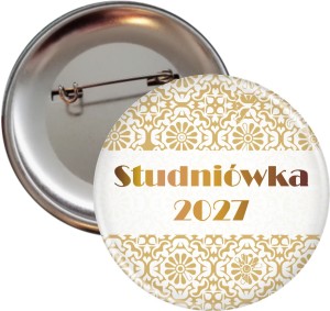 sa1828 Stylish collection - Gold - Przypinka na Studniówkę - 56mm- SZYBKA WYSYŁKA.jpg