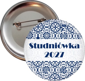 sa1829 Stylish collection - Blue - Przypinka na Studniówkę - 56mm SZYBKA WYSYŁKA.jpg