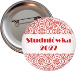 Stylish  collection - Red - Przypinka na Studniówkę - 56mm-SZYBKA WYSYŁKA
