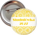 Stylish  collection - Yellow - Przypinka na Studniówkę - 56mm - SZYBKA WYSYŁKA