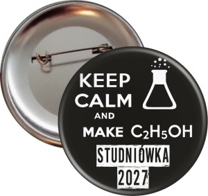 C2H5OH - Przypinka na Studniówkę - 56mm - SZYBKA WYSYŁKA