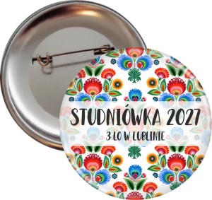 Na ludowo - Studniówka - Przypinka 56mm  