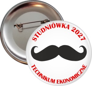 Moustache - Studniówka - Przypinka 56mm