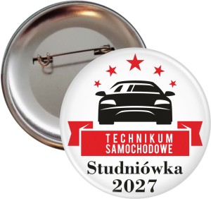 sa1851 Samochodowa Studniówka - Przypinka 56mm -SZYBKA WYSYŁKA.jpg
