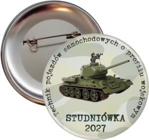 Wojskowa Studniówka - Przypinka 56mm