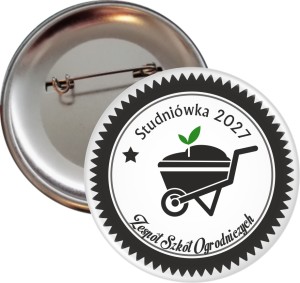 Ogrodnicza Studniówka - Przypinka 56mm  