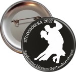 Czarno - biała Studniówka - Przypinka 56mm
