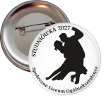 Biało - czarna Studniówka - Przypinka 56mm 