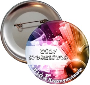 Studniówka w stylu Disco- Przypinka 56mm 