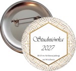 Złota mozaika - Studniówka - Przypinka 56mm 