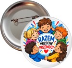 Razem przeciw przemocy – przypinka 56mm