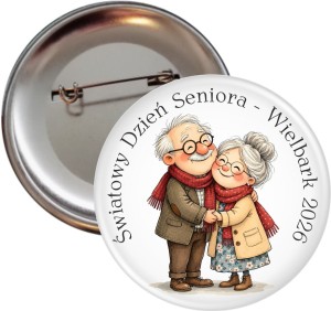 Światowy Dzień Seniora - przypinka 56mm