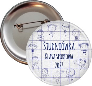 W szkolnym zeszycie - Przypinki na Studniówkę - 56mm