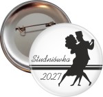 Roztańczona Studniówka White&Black - przypinka 56mm