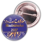 Kwiatowe 100 dni - przypinka na studniówkę 37 mm
