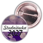 Brokatowy bal studniówkowy- przypinka 37 mm 