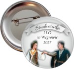 Staropolskim zwyczajem... - przypinka na studniówkę 56mm  