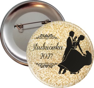 Black and Gold Studniówka - Przypinka 56mm