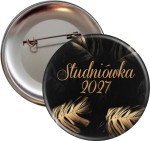 Złota monstera - Przypinka 56mm