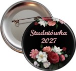 Eleganckie kwiaty - Przypinka 56mm na Studniówkę