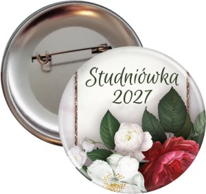 Kwiaty na Studniówkę - Przypinka 56mm