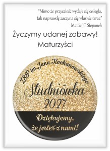 Studniówka - Złote magnesy - podziękowanie dla nauczycieli