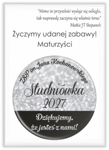 Studniówka - Srebrne magnesy - podziękowanie dla nauczycieli
