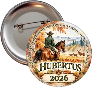 Pamiątka z Hubertusa - przypinka 56 mm