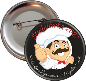 Studniówka Kucharzy - przypinka 56mm
