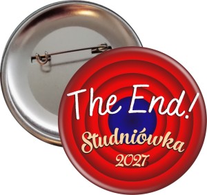 Studniówka kreskówkowa - przypinka 56mm - SZYBKA WYSYŁKA
