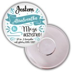 Jestem absolwentką - mogę wszystko! - magnes 75mm