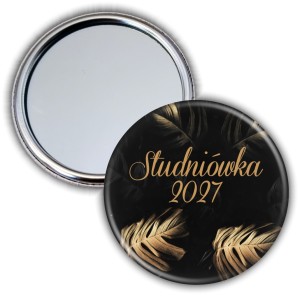 Złota monstera - Studniówka - lusterko 56mm