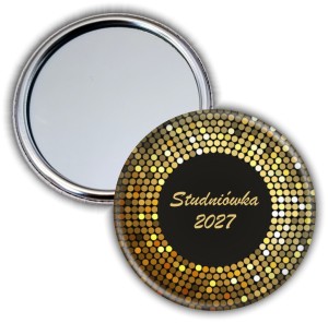 Złota Studniówka Glamour - lusterko 56mm